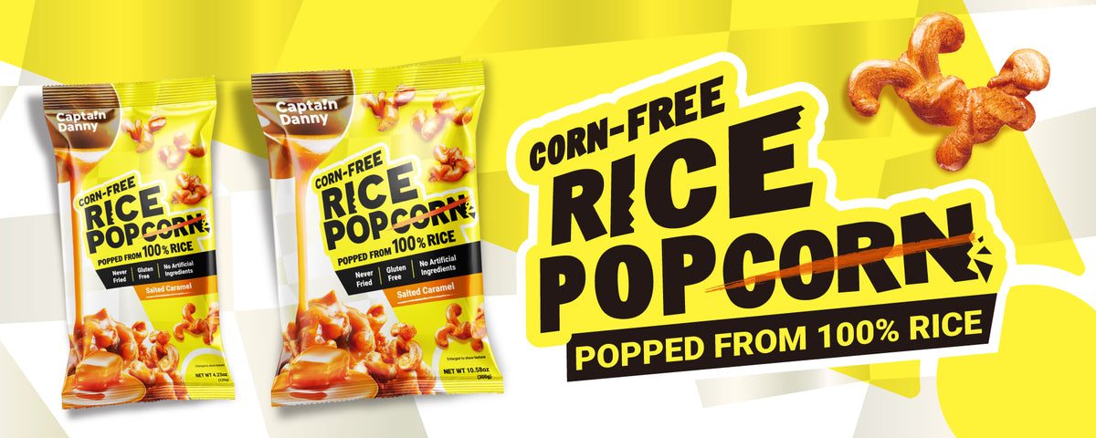 Captain Danny Corn-Free Rice Popcorn | Classic Snack, New Twist