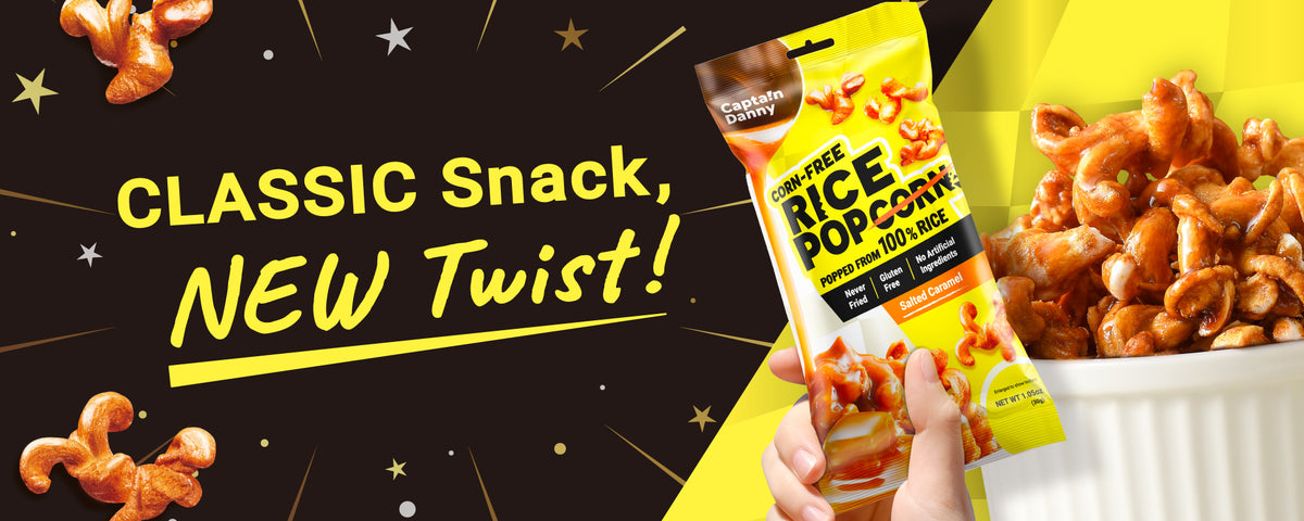 Captain Danny Corn-Free Rice Popcorn | Classic Snack, New Twist